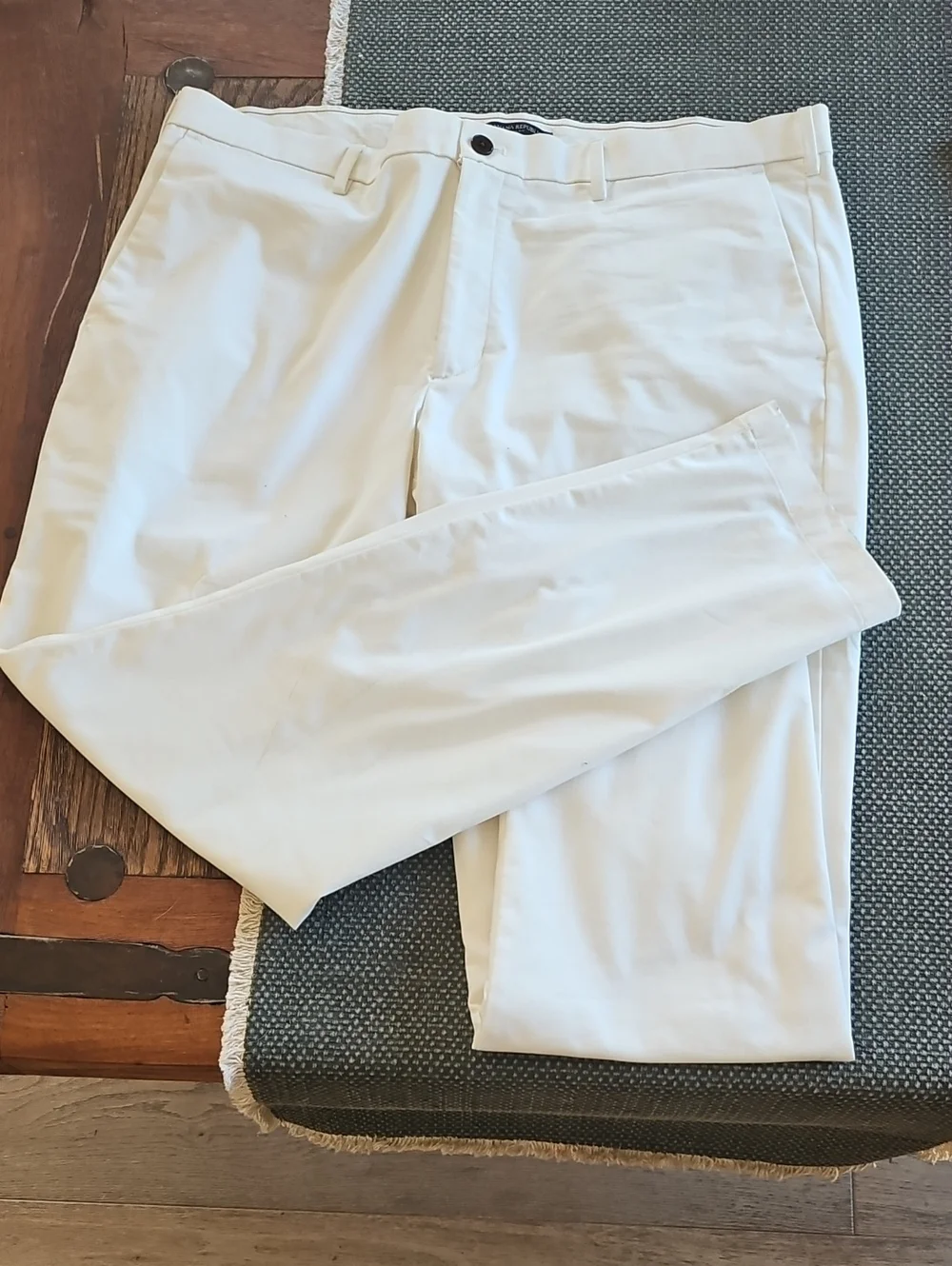 Banana Republic White Men's Chino Pants - Slim Straight